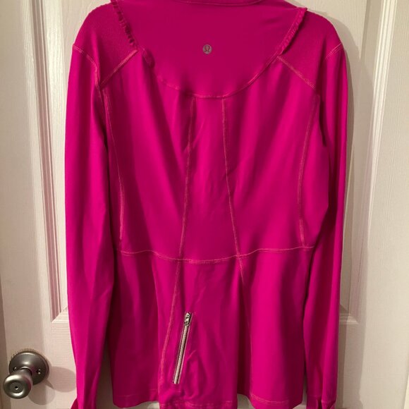Lululemon Womens Top/Sweater/Pullover with half zip Long sleeves Pink  Size M - Picture 2 of 14